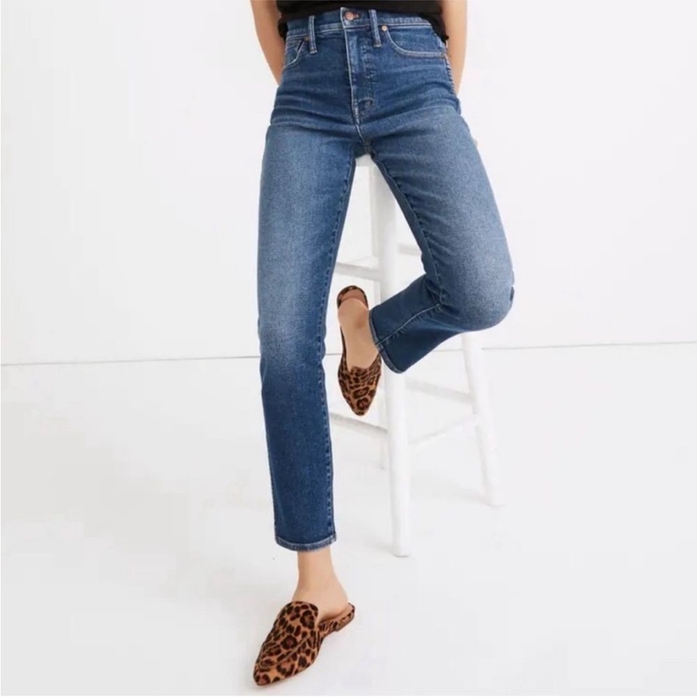Madewell stovepipe Jeans medium wash slim‎ straight leg Sz 25